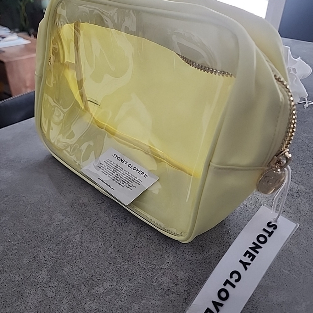 Stoney Clover Lane Large Pouch Clear Front Banana NWT SCL Bag Organizer Travel - Picture 4 of 5